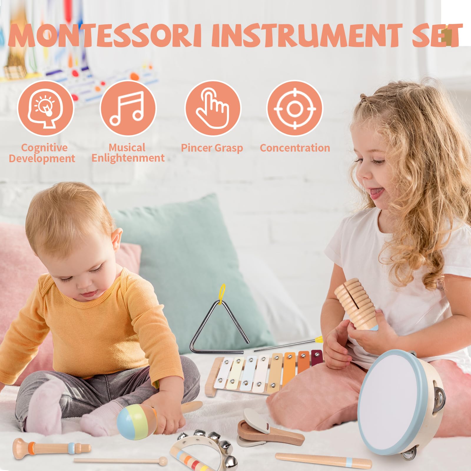 YHHYTOY tambourine promotes interactive play and musical awareness