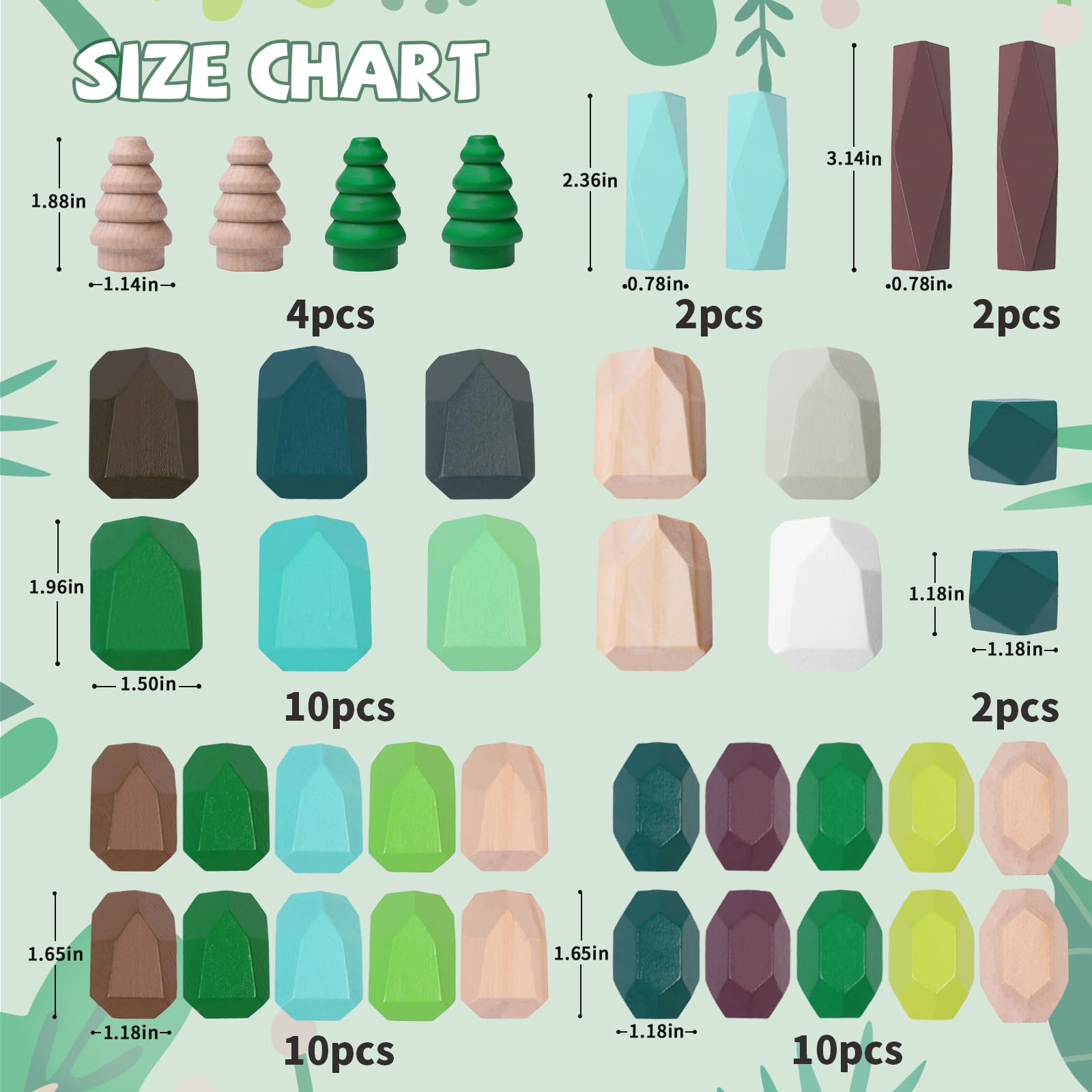 YHHYTOY gift ready packaging for forest stacking rocks set