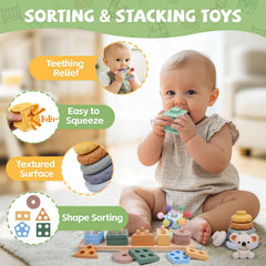 YHHYTOY shape sorter cube promotes color and shape recognition through sorting play