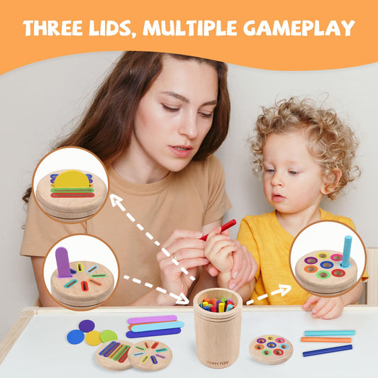 YHHYTOY toddler color recognition activity helps hand-eye coordination
