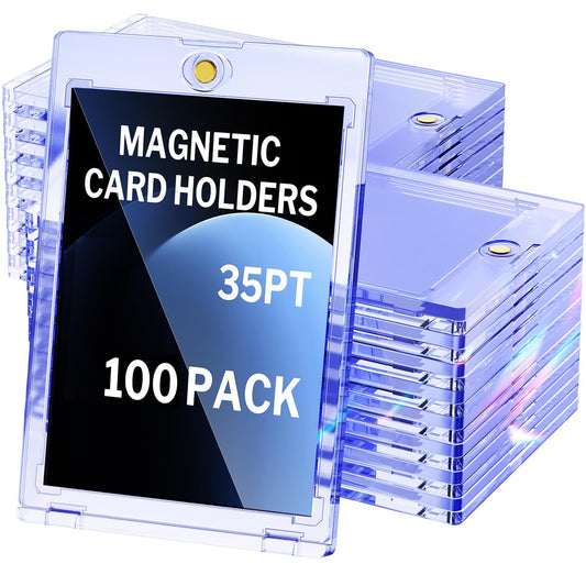 YHIJF 100-pack magnetic card holder with one-card touch keeps cards secure.