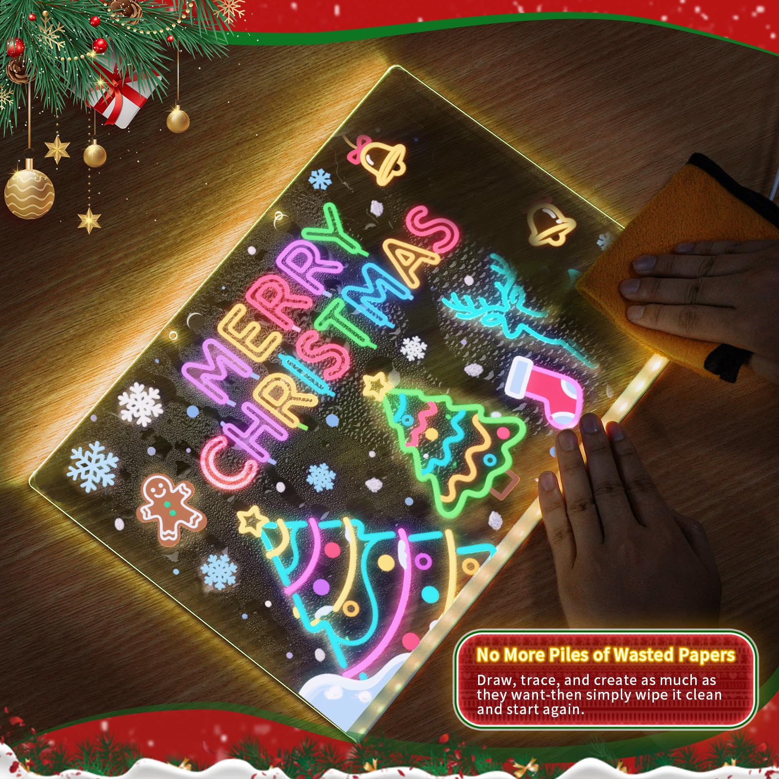 YHWOIS Lumiboard offers dynamic and static light modes for mood-driven art.
