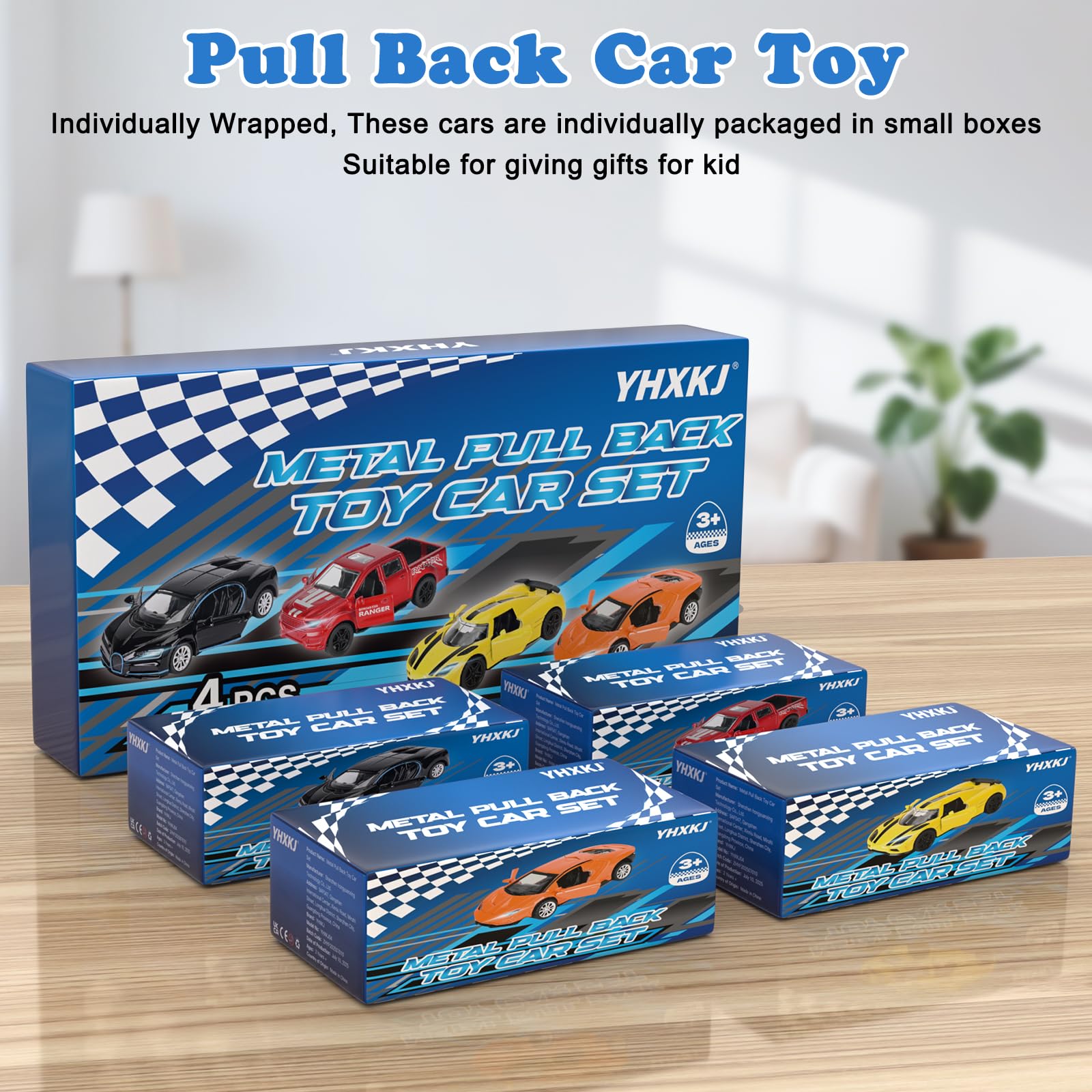YHXKJ alloy cars feature a durable paint finish designed to resist frequent play.
