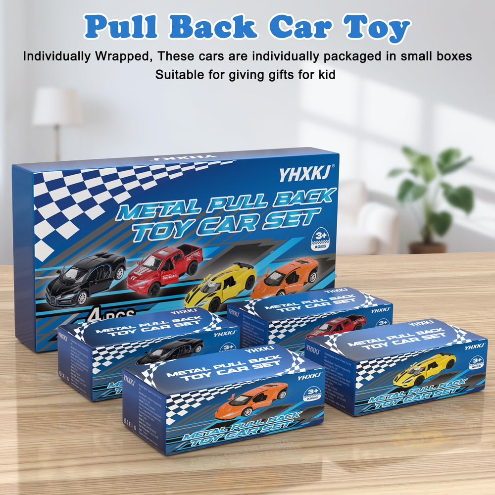 YHXKJ alloy cars feature a durable paint finish designed to resist frequent play.