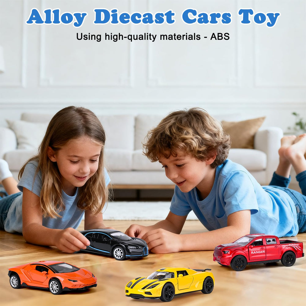 YHXKJ gift-ready diecast cars in independent boxes for sharing or gifting.