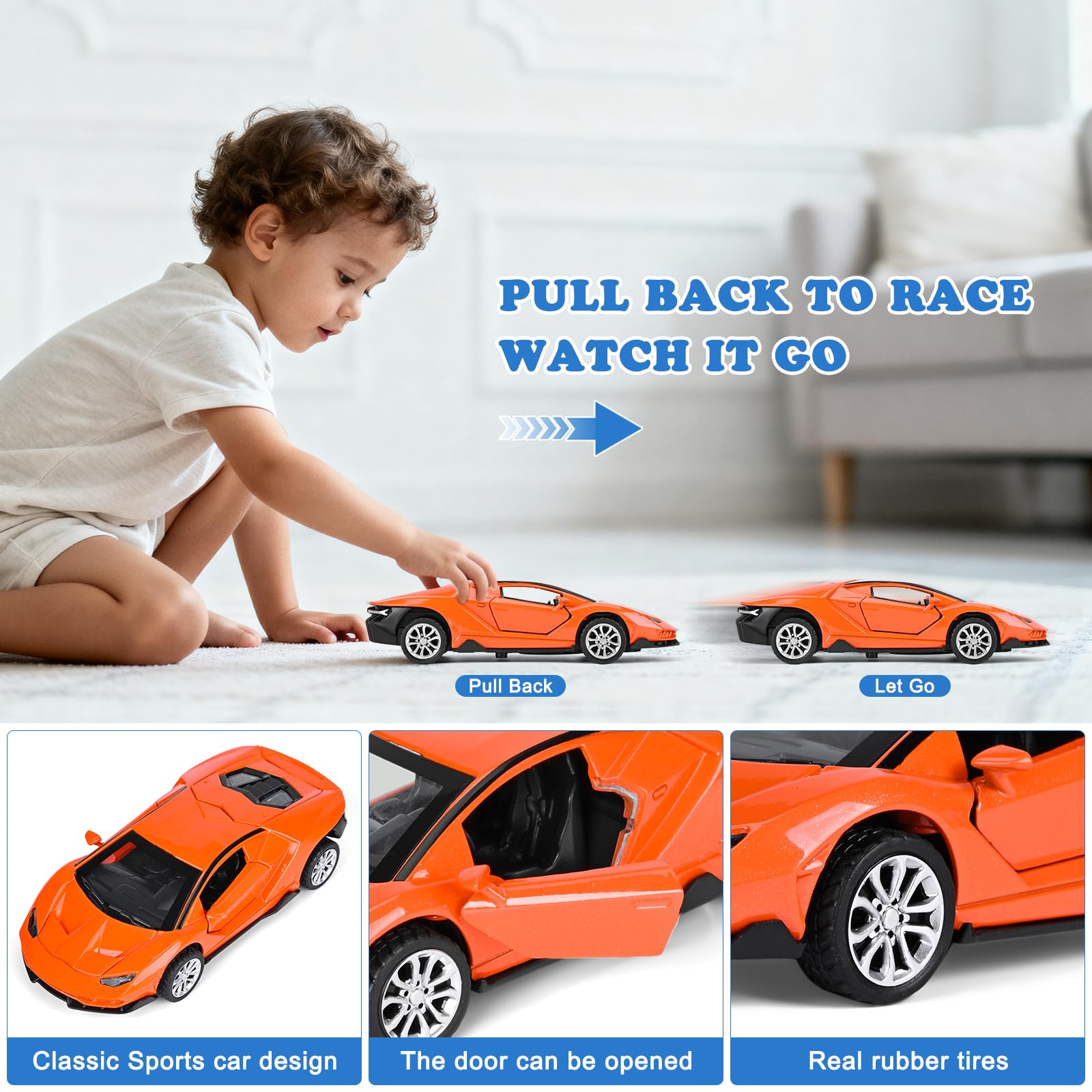 YHXKJ cars cover sports, trucks, sedans, and racing styles for varied play.