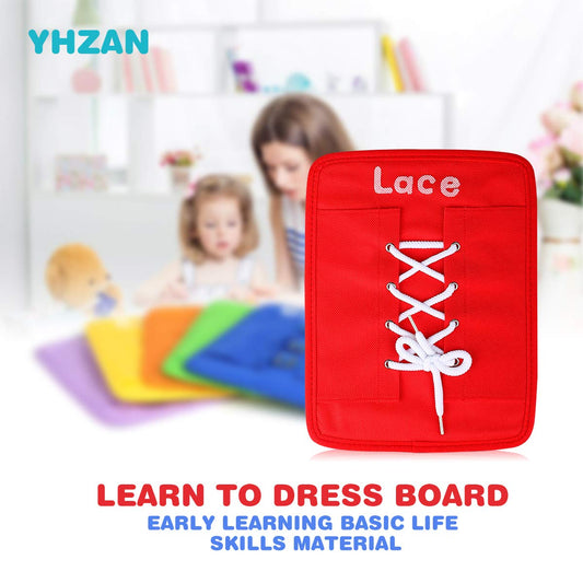 YHZAN Dressing Board buttons and snaps close-up for fine motor skill work.