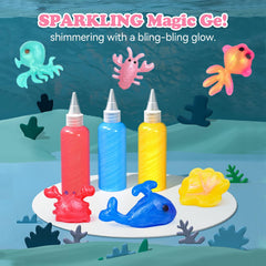 Yichushisu Sparkling Gels Set enabling vibrant, tactile squishies.