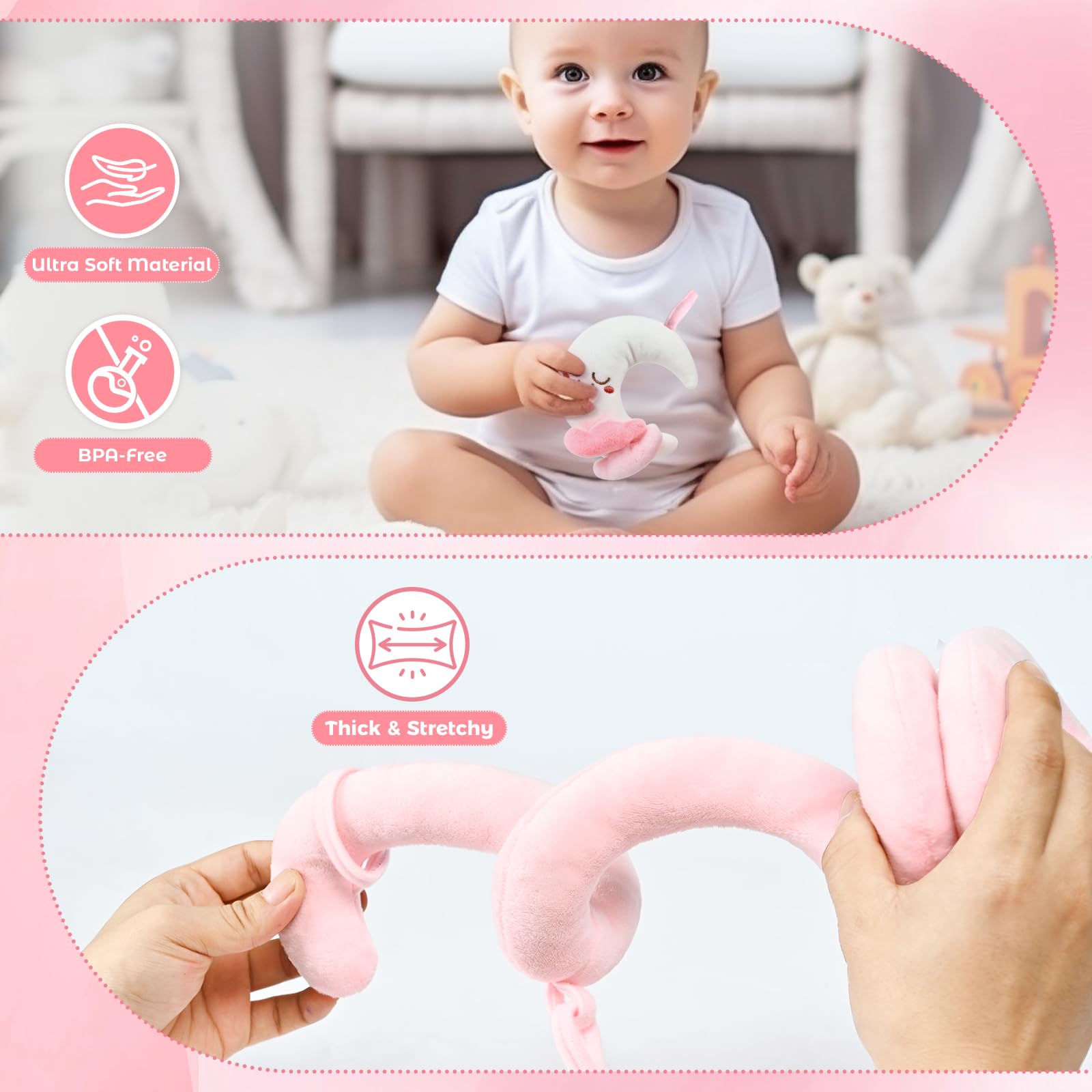 Yierchoo crib and play gym compatibility keeps baby engaged