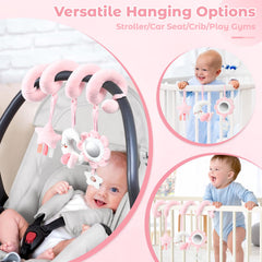 Yierchoo squeaky star with ribbons stimulates senses during rides