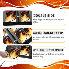 Yifan binder capacity 400 cards highlighted by roomy pockets and durable design.