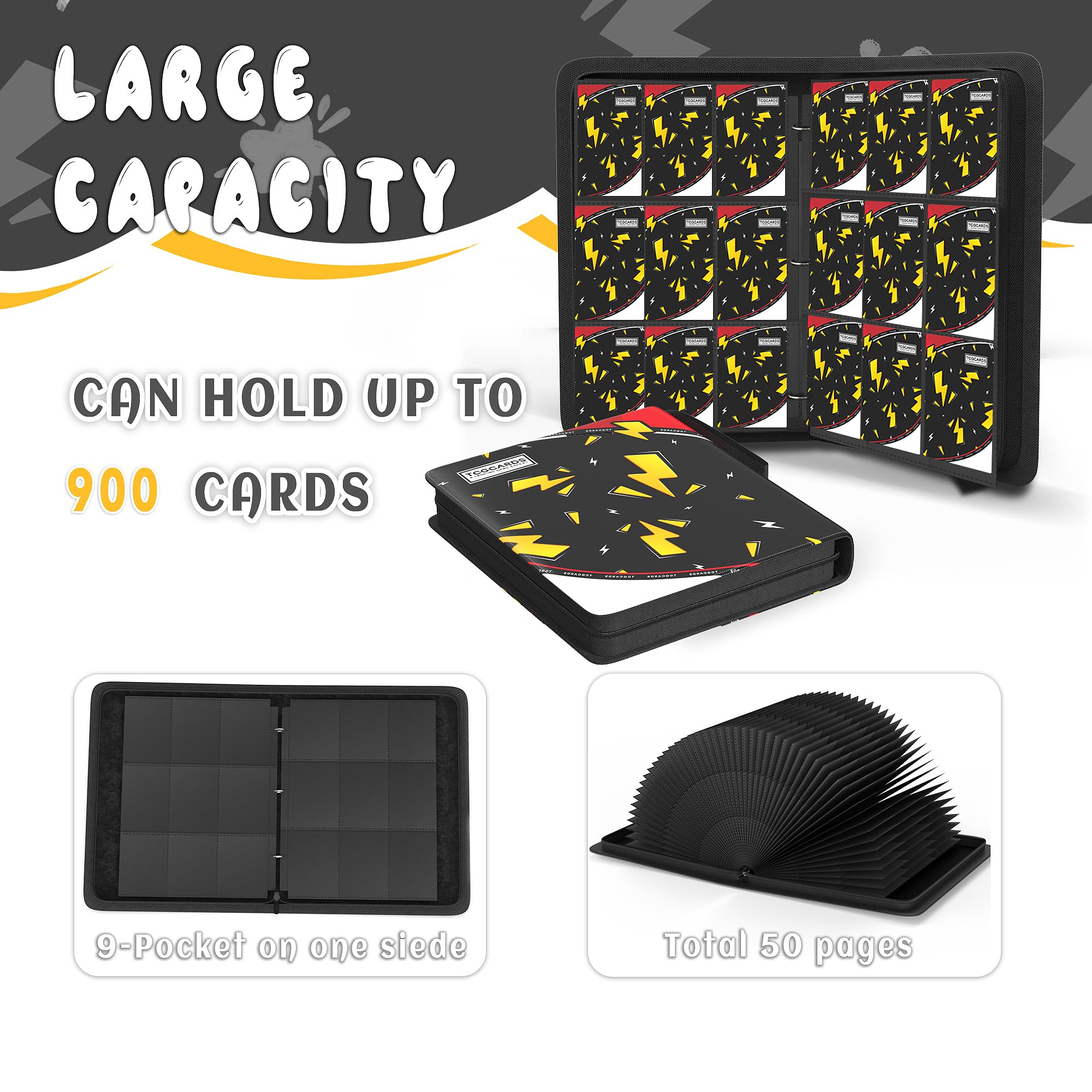 Yifan binder with wrist strap for easy carrying to games