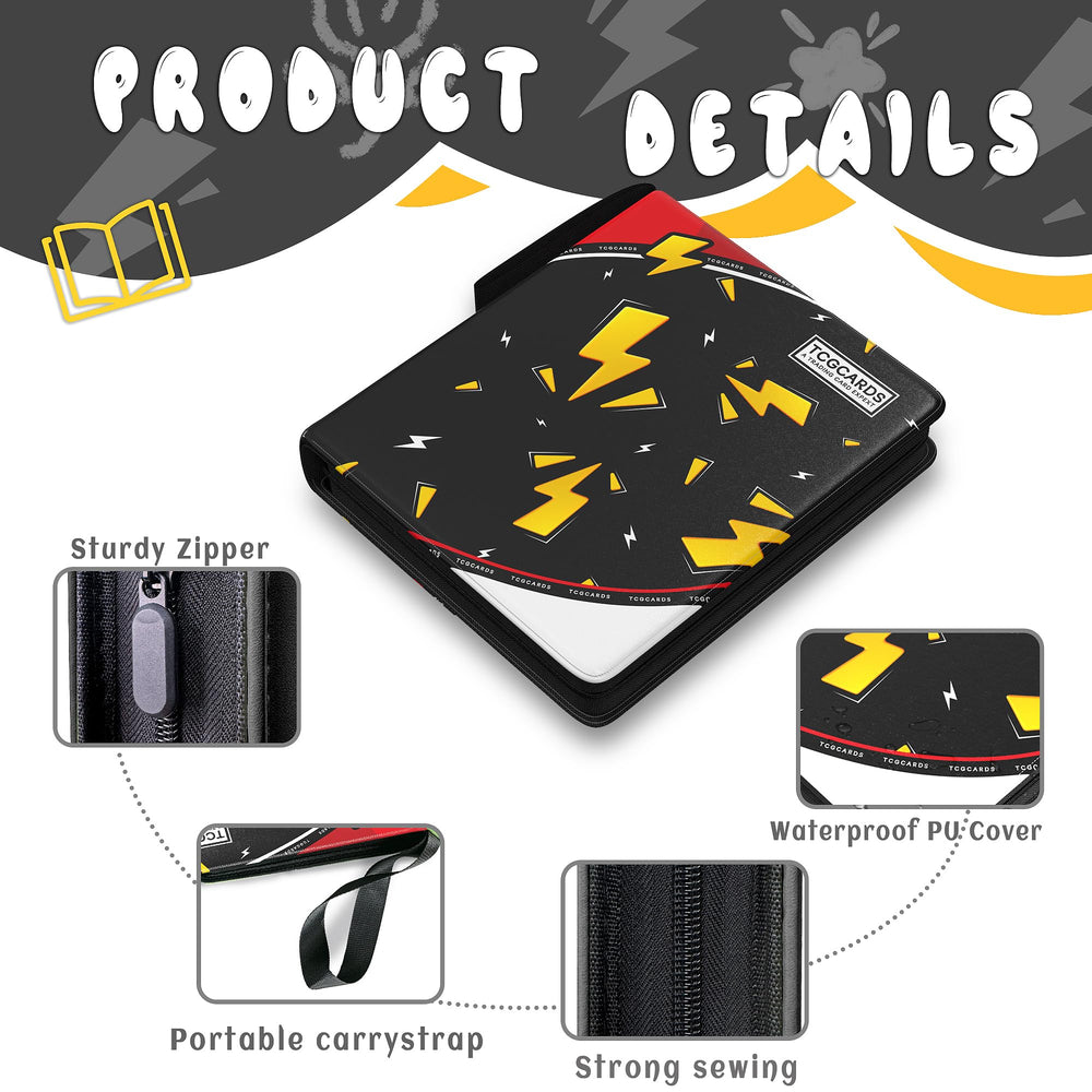 Yifan binder close-up showing zipper seal to protect cards during travel