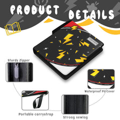 Yifan binder close-up showing zipper seal to protect cards during travel