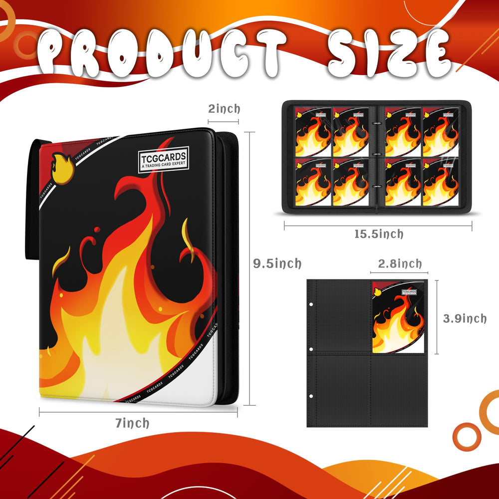 Yifan trading card binder open side reveals easy sleeve access for quick swaps.
