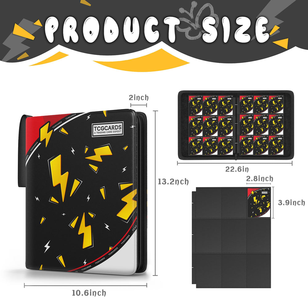 Yifan binder open with 50 removable sleeves for flexible organization