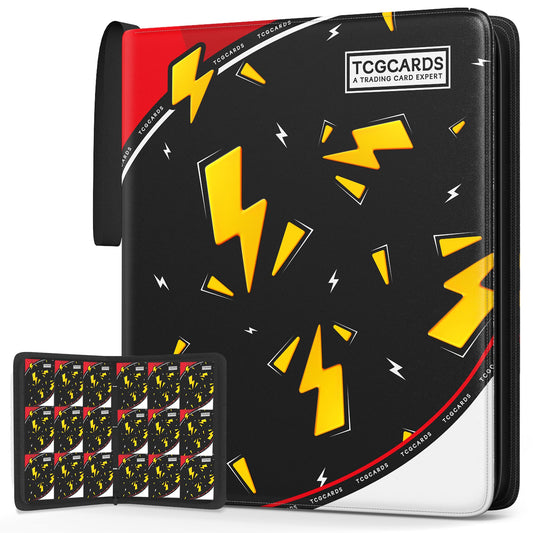 Yifan trading card binder with 900 pockets, front view, organized travel-ready storage