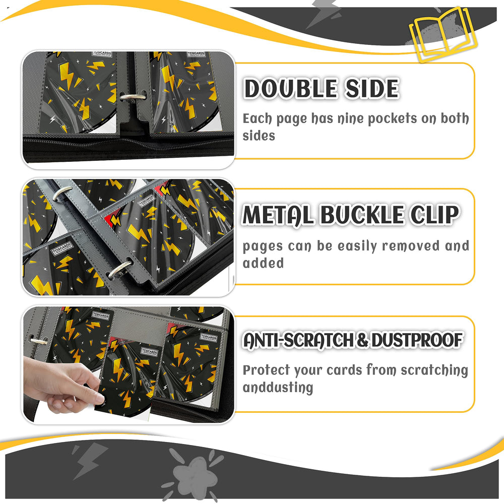 Yifan nine-pocket interior layout showcasing capacity and sleeve setup