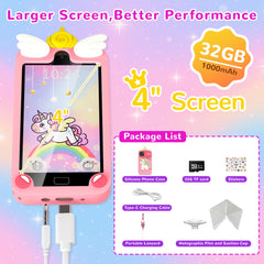 YIFOCO Kids Smart Phone 32GB memory card stores songs and stories.
