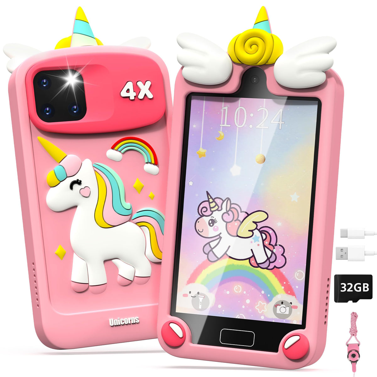 YIFOCO Kids Smart Phone with a 4-inch screen for offline learning on the go.