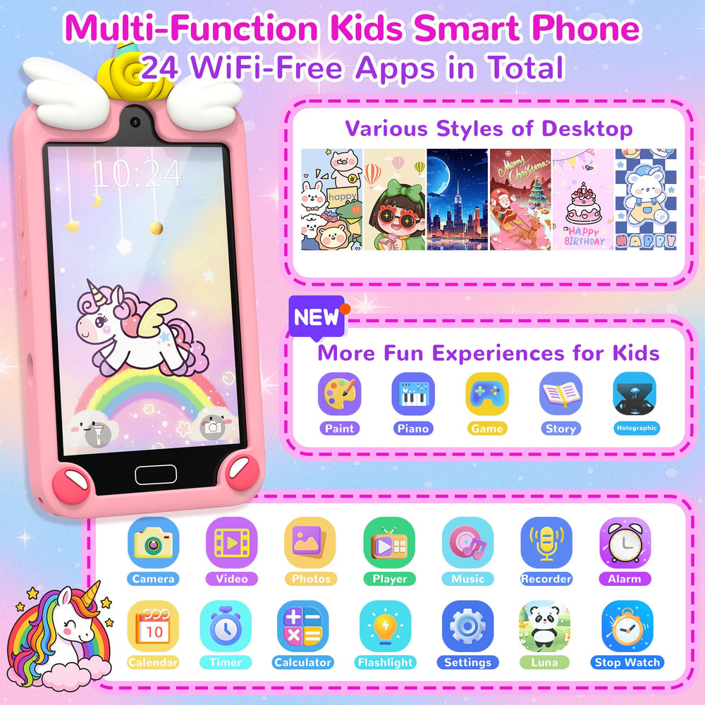 YIFOCO Kids Smart Phone dual cameras for fun photos and selfies.
