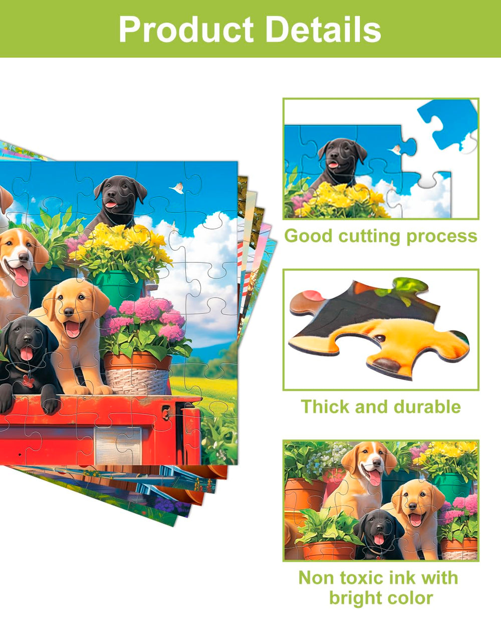 Yigney attraction-pattern puzzle features bold visuals for easy recognition.