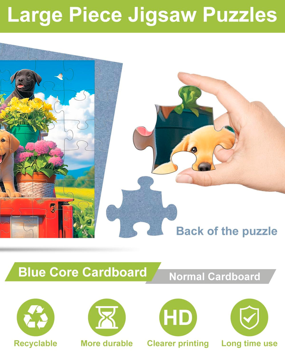 Yigney dog-pattern puzzle helps seniors stay focused with familiar imagery.