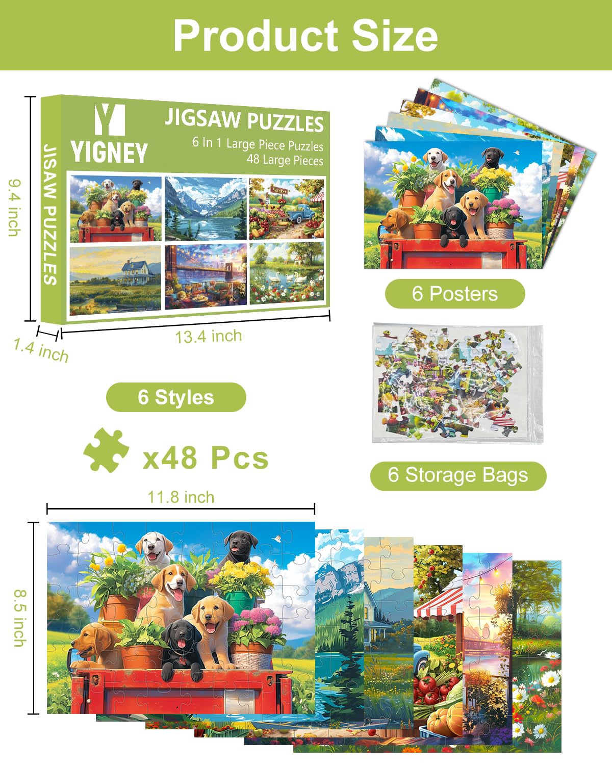 Yigney flower-pattern puzzle for seniors with bright colors to boost engagement.