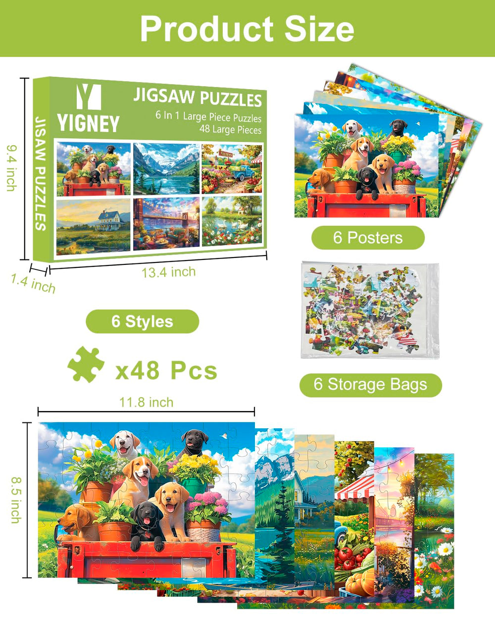 Yigney flower-pattern puzzle for seniors with bright colors to boost engagement.