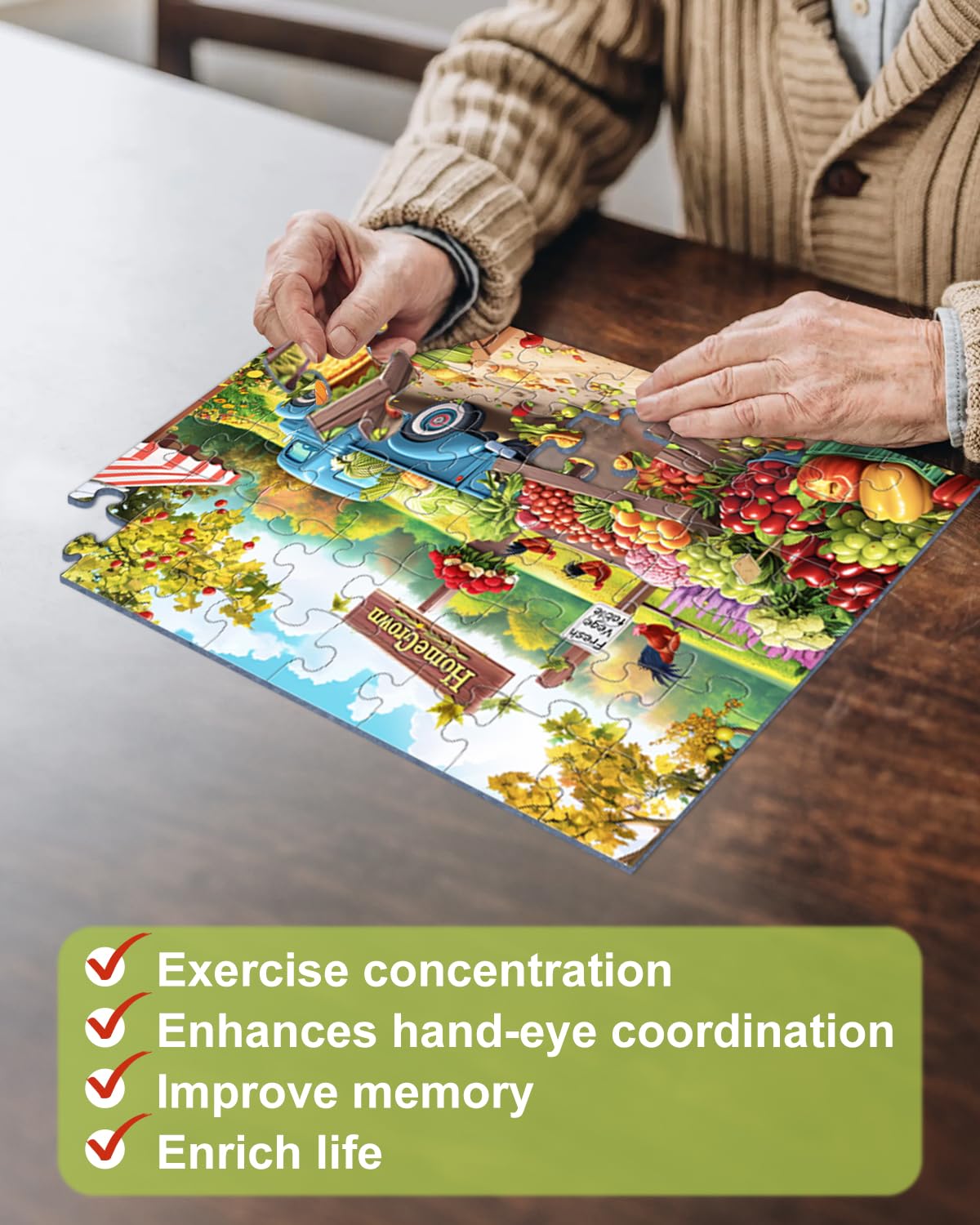Yigney swan-pattern puzzle presents graceful imagery to encourage gentle engagement.