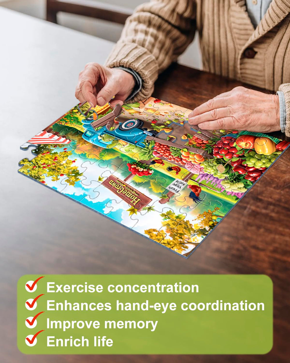 Yigney swan-pattern puzzle presents graceful imagery to encourage gentle engagement.