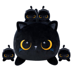 YIIQUWEN black cat family with kittens inside, inviting cuddles for kids and adults.