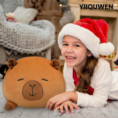 YIIQUWEN Capybara plush doubles as a cozy pillow for sofa or bed.