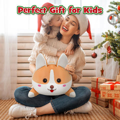 YIIQUWEN Corgi Plush used as a cozy sofa pillow for relaxed moments