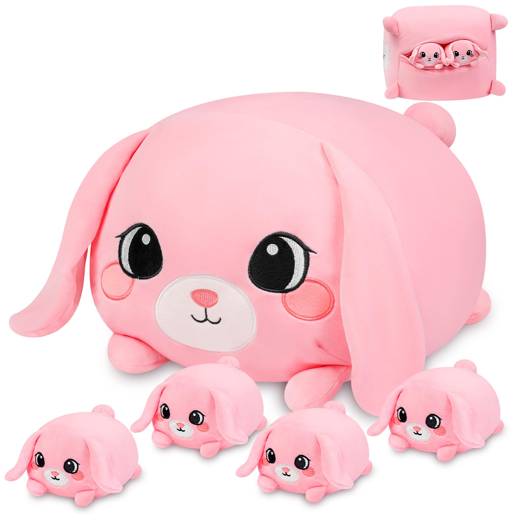yiiquwen pink bunny set is gift ready for birthdays and playtime