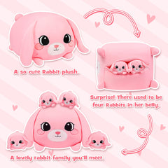 yiiquwen soft fabric rabbit plush offers cozy comfort for sleep and play