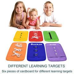 YIISUN Busy Board tie area encourages knot tying and hand coordination