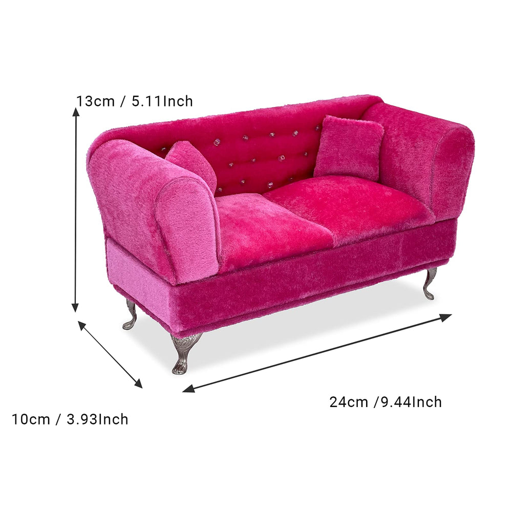 Yikko Blythe 1/6 sofa detail enhances miniature living room aesthetics.