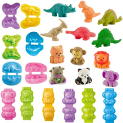 Yiklucg dinosaur and animal molds set with 12 shapes fuels imaginative play.