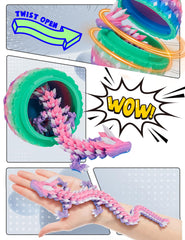 YILCER Articulated dragon figure offers flexible pose for fidget fun.