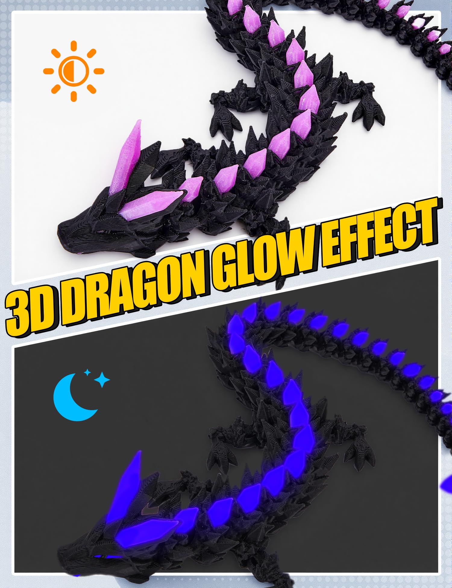 YILCER dragon egg absorbs light to glow at night
