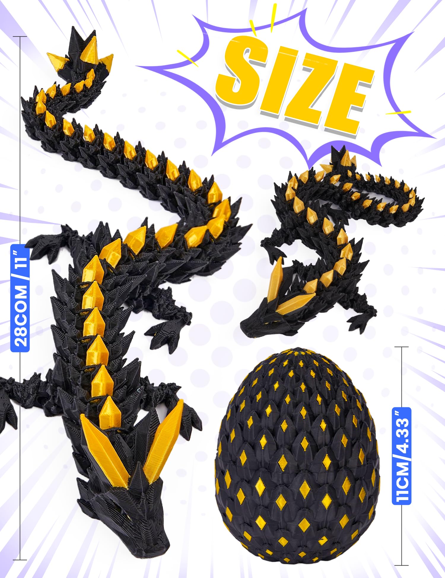 YILCER dragon egg shown in day and night use for imagination