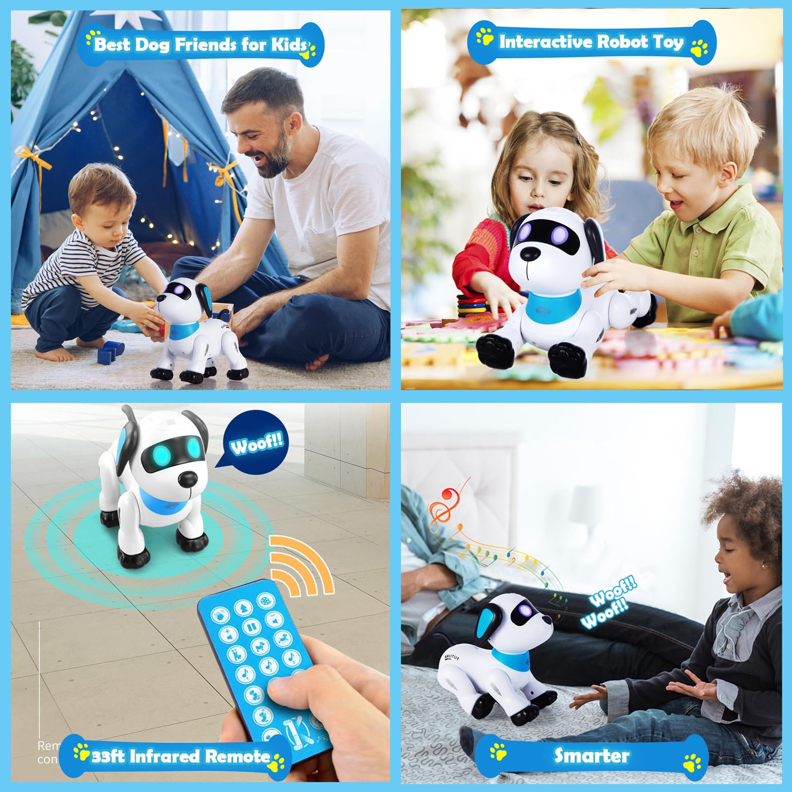 Yiman robot dog charging cable shows quick 2-hour USB refill