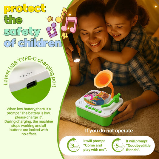 Yimido Kids Phonograph controls highlighting simple buttons for toddlers