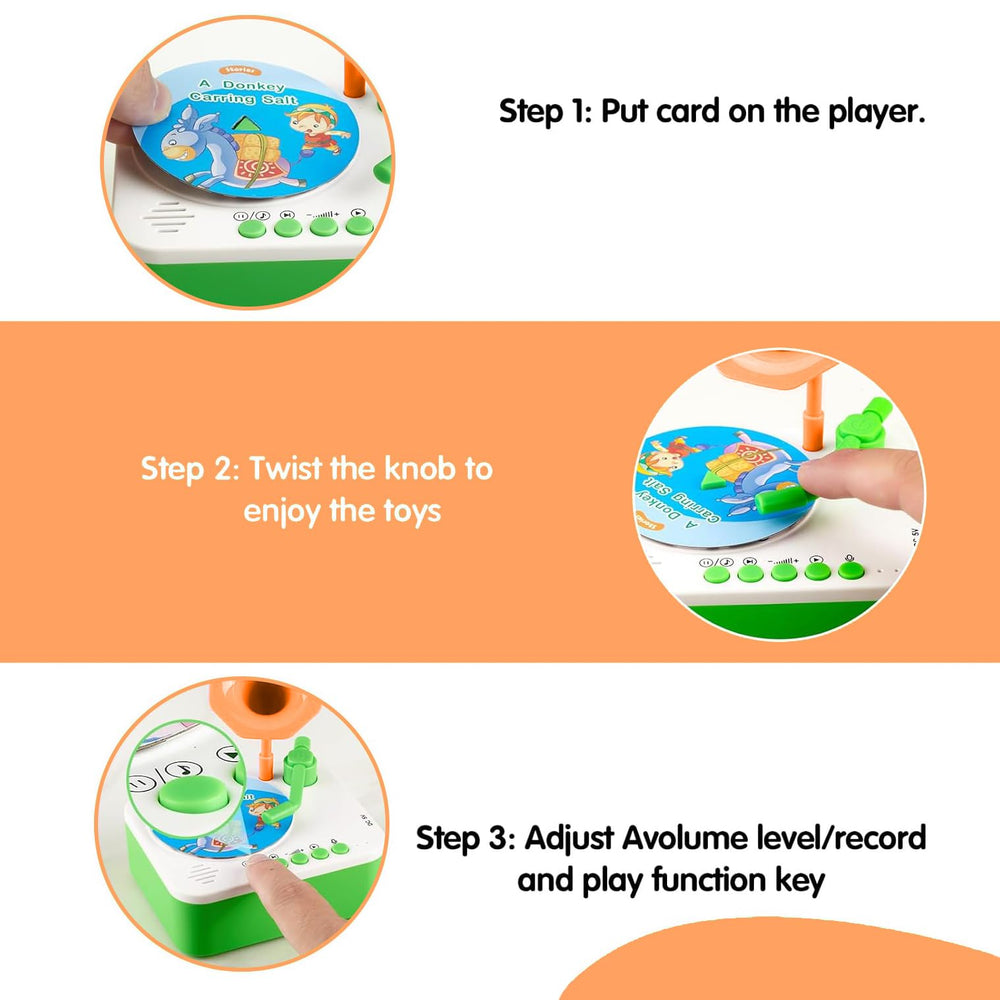 Yimido Kids Phonograph DIY-record feature inviting kids to create stories