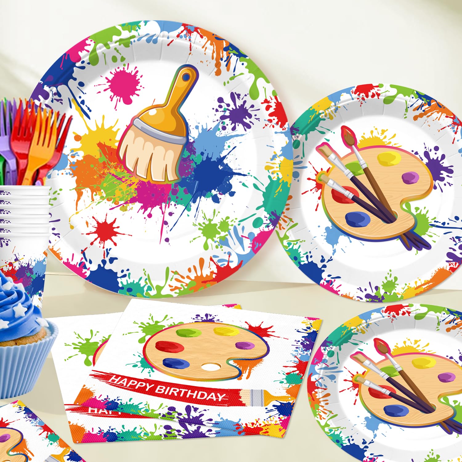 Yingoto centerpieces create charming art-themed table accents
