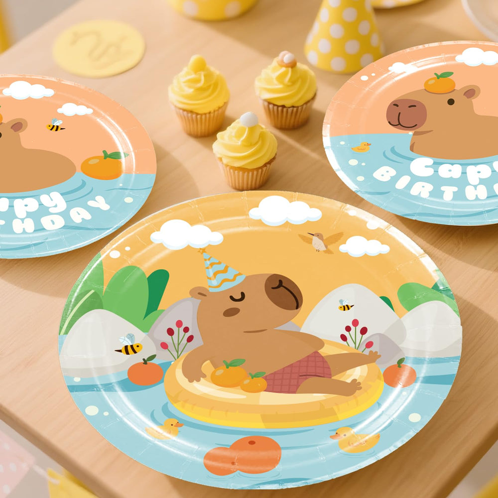 Yingoto capybara balloons brighten the space with playful energy.