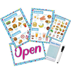Yinkin 6-pcs play restaurant menus cover image, encouraging imaginative dining play.
