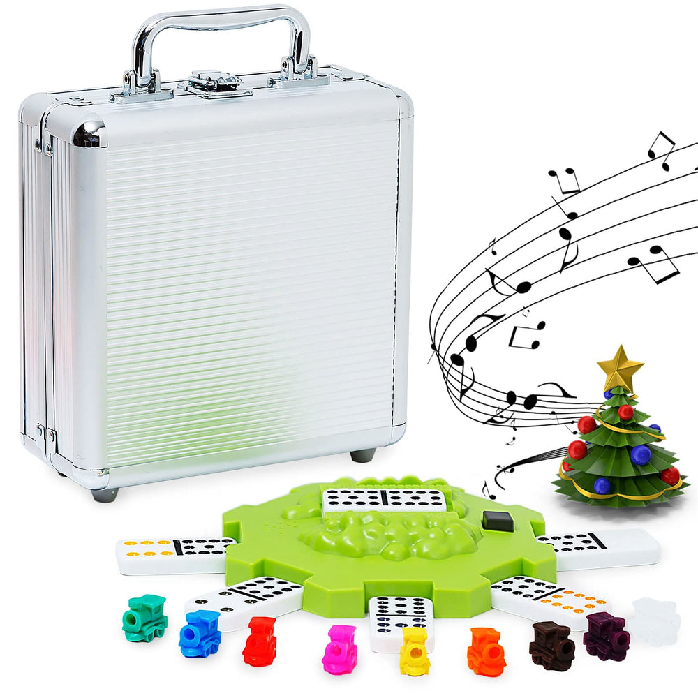 Yinlo Mexican Train domino tiles set with 91 pieces for family play