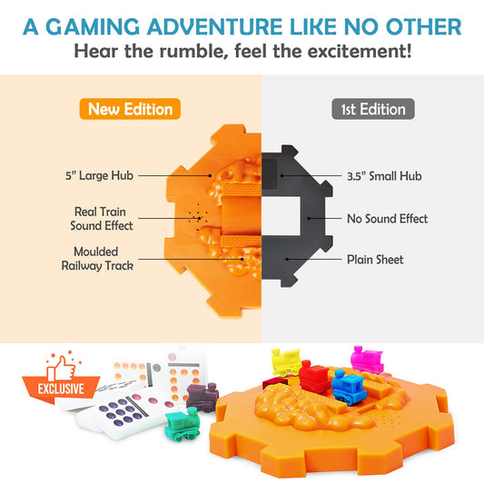 Yinlo Mexican Train Dominoes Set with colorful trains enhances play and scoring visuals